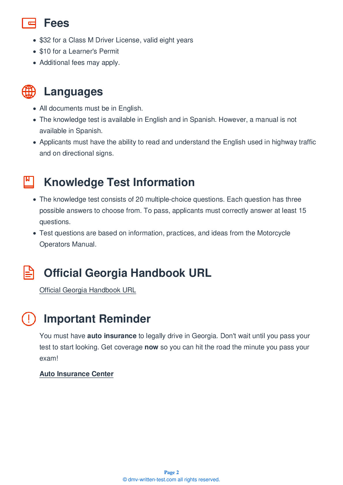 DMV Cheat Sheets 2