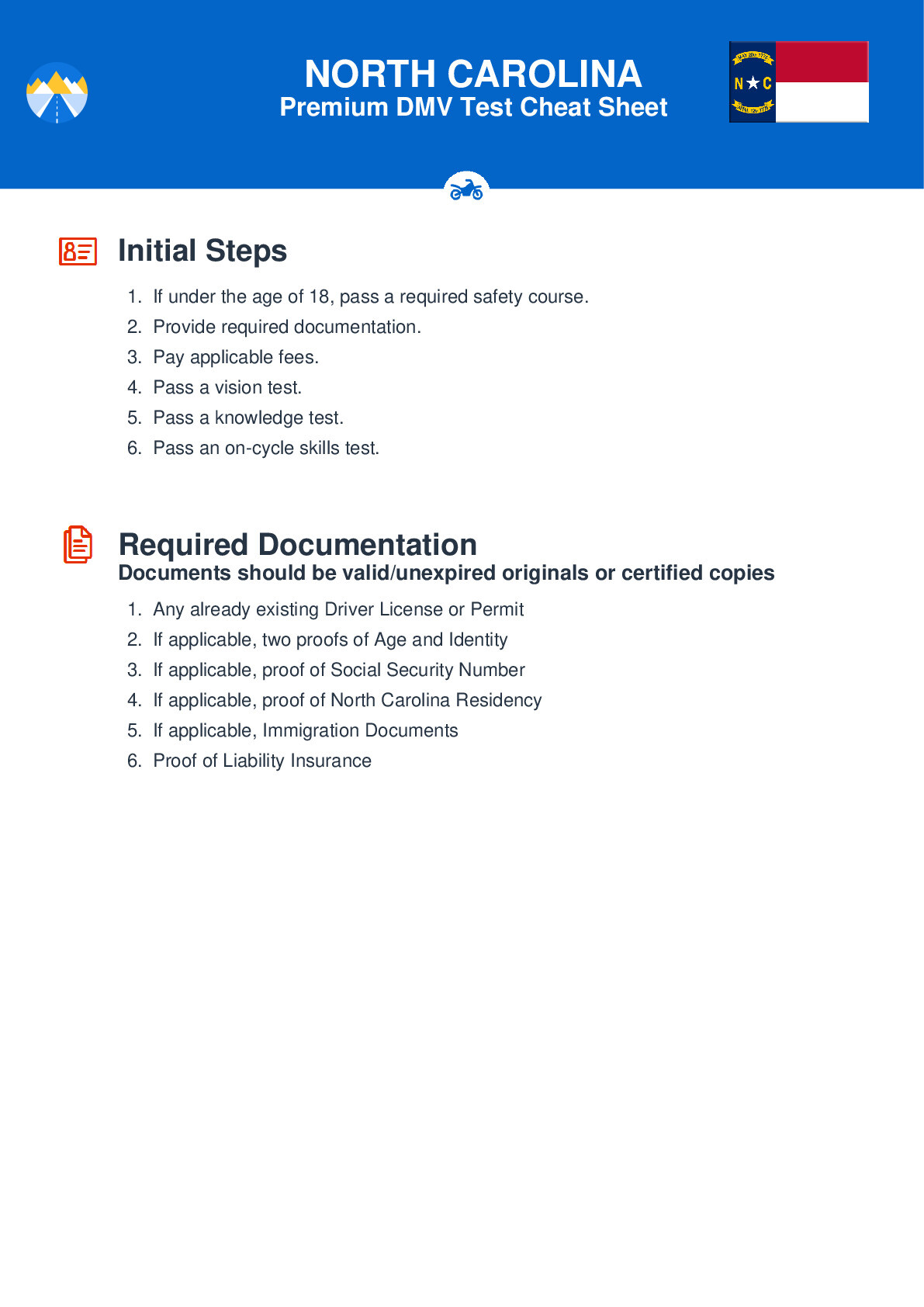 DMV Cheat Sheets 1