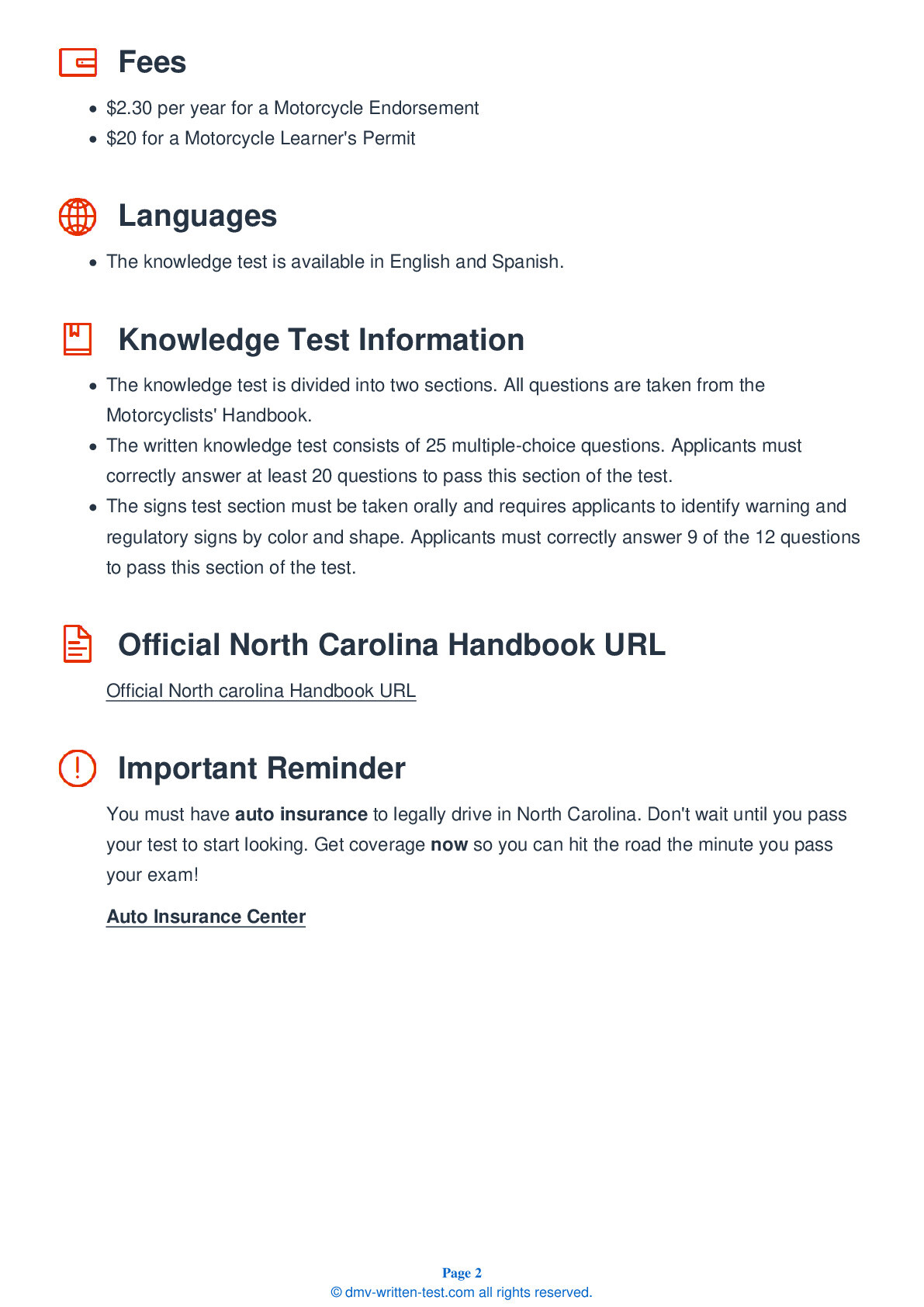 DMV Cheat Sheets 2