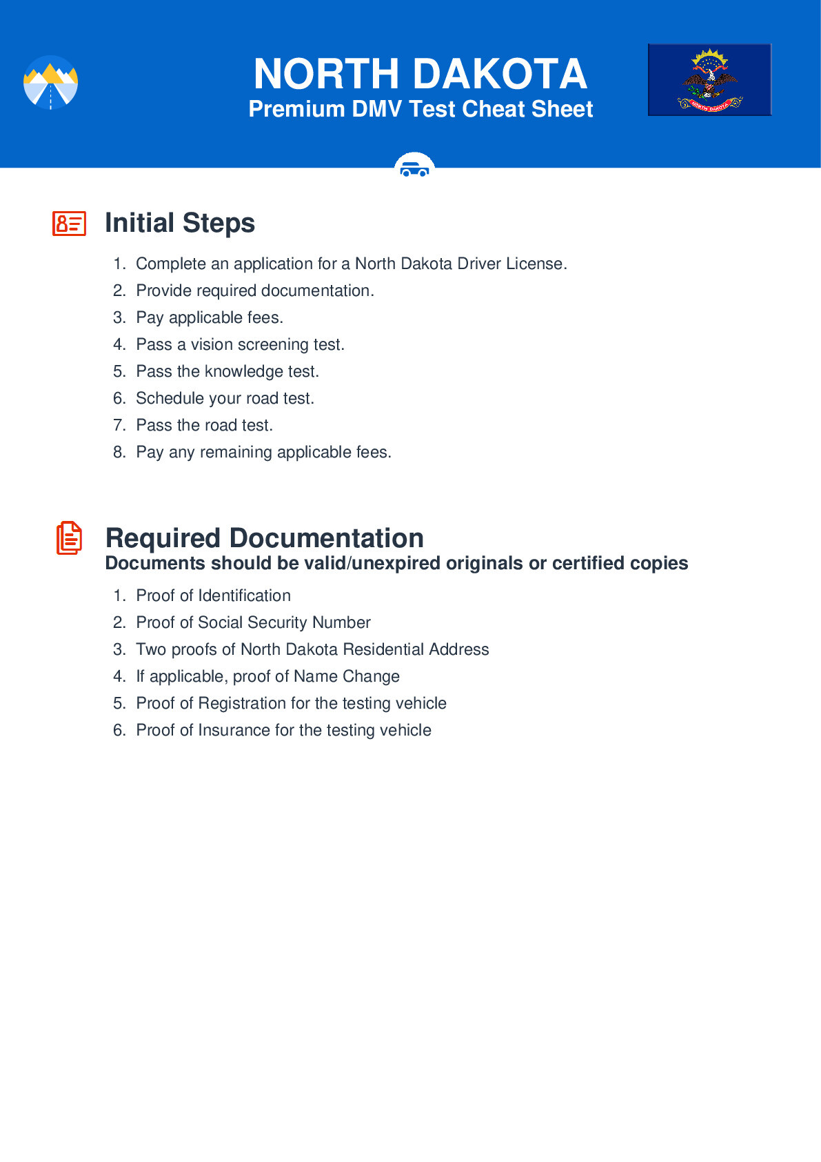 DMV Cheat Sheets 1