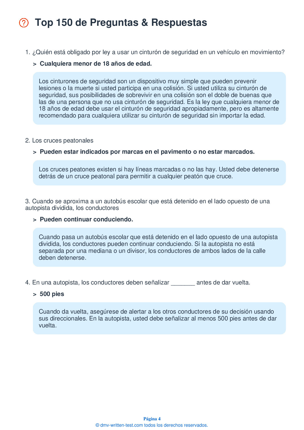 DMV Cheat Sheets 3
