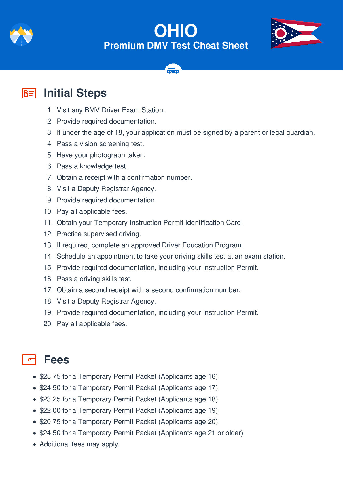DMV Cheat Sheets 1