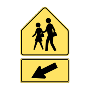 At a school crossing sign, you should: