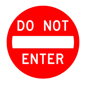 This sign means:
